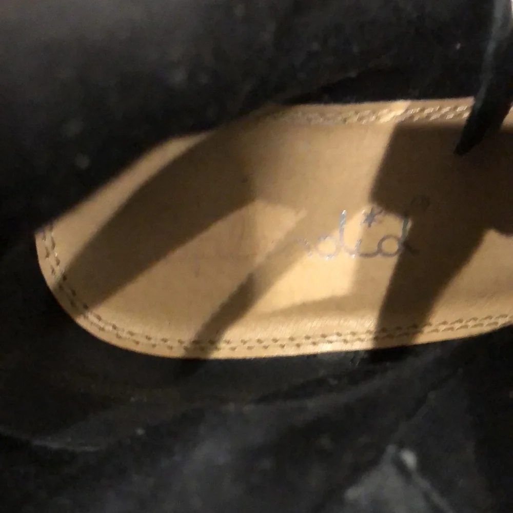 Splendid, size 10 boots with side zipper. Muted Blue and black checkered. - Picture 4 of 6